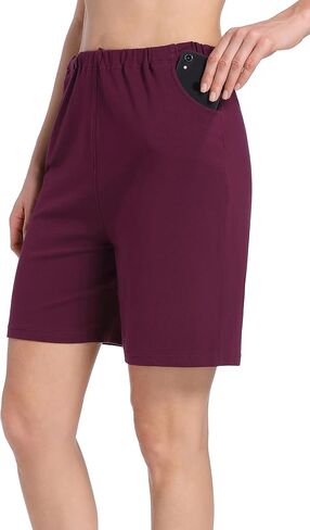 SUIEK Women's Maternity Shorts Lounge Workout Activewear Pregnancy Pants Maternity Cotton Pajamas - 3 Pack in Kuwait