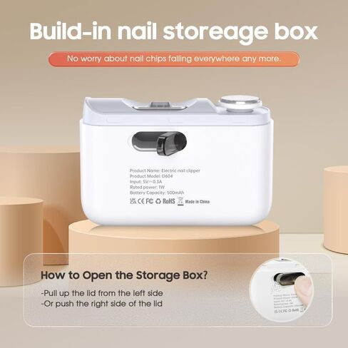 Clipper Electric مسمار ، تلميع الأظافر مسامير 2 IN-1 ، تلقائي مسمار Clipper 2 سرعة الظفر كليبرز in Kuwait