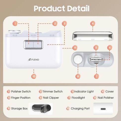Clipper Electric مسمار ، تلميع الأظافر مسامير 2 IN-1 ، تلقائي مسمار Clipper 2 سرعة الظفر كليبرز in Kuwait