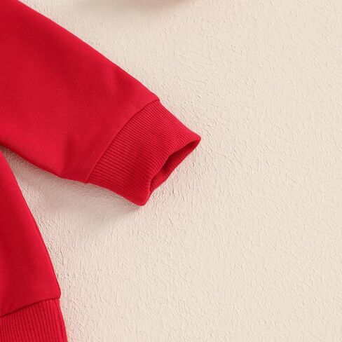 Toddler Baby Girl Valentines Day Outfit Crewneck Sweatshirt Bell Bottom Pants Valentine’s Day Clothes in Saudi Arabia