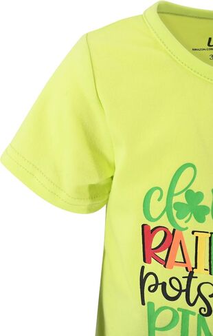 Unique Baby 2 Piece Girls Printed Leggings Outfit with Short Sleeve Shirt Kid and Toddler Clothes Set in Kuwait