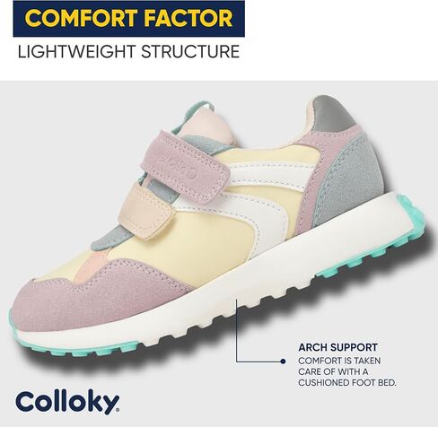 Toddler Shoes for Boys and Girls - Lightweight, Washable Sneakers with Arch Support & Velcro Closure - Breathable Lifestyle Shoes in Saudi Arabia