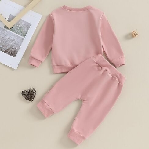 Toddler Baby Girl Clothes Daddys Girl Cotton Sweatshirt Tops Pants Newborn Girl 2Pcs Fall Winter Outfits in Kuwait