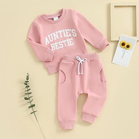 Toddler Baby Girl Clothes Daddys Girl Cotton Sweatshirt Tops Pants Newborn Girl 2Pcs Fall Winter Outfits in Kuwait