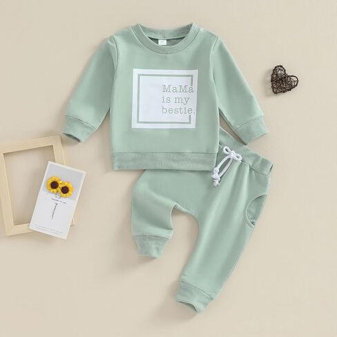 Toddler Baby Girl Clothes Daddys Girl Cotton Sweatshirt Tops Pants Newborn Girl 2Pcs Fall Winter Outfits in Kuwait