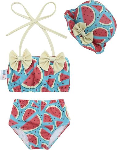 ALVABABY Toddler Girls Two Pieces Swimsuit,Reusable Toddler Swimsuit Bikini,Infant Bathing Sleeveless Tankini Swimwear in Saudi Arabia