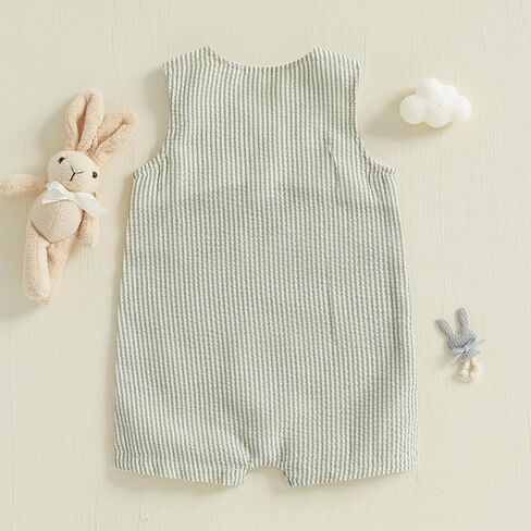 Ayalinggo Toddler Boy Thanksgiving Outfit Smocked Jumpsuit Sleeveless Overall Turkey Palysuit Halloween Baby Clothes 0-3 Y in Saudi Arabia