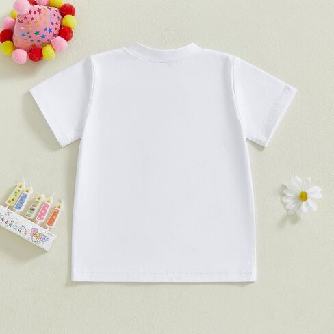 Toddler Baby Girls Birthday T-Shirt 1st 2nd 3rd 4th 5th 6th Birthday Outfit One-Six Number Print Crown Top in Saudi Arabia