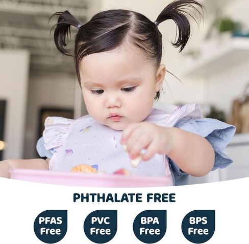 Tiny Twinkle Mess Baby Bib - مريلة مقاومة للماء للطفل أو الفتاة - PFAs ، PVC ، BPA ، فثالات - مرايل طعام الأطفال in Kuwait