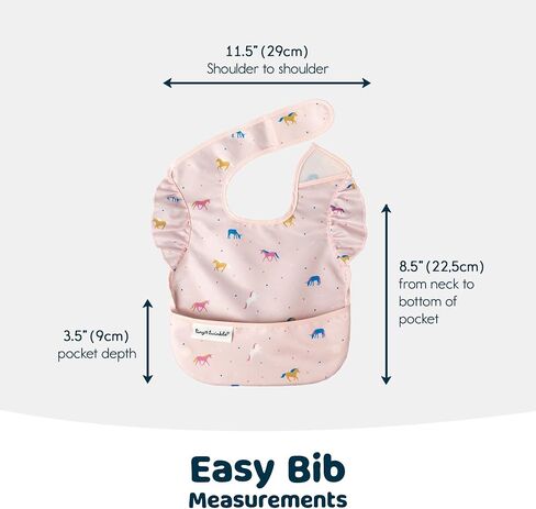 Tiny Twinkle Mess Baby Bib - مريلة مقاومة للماء للطفل أو الفتاة - PFAs ، PVC ، BPA ، فثالات - مرايل طعام الأطفال in Kuwait