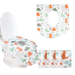20 Pcs Toilet Seat Covers Disposable，Extra Large Waterproof Toilet Cover for Toddlers and Adults,The Pregnant，Individually Wrapped for Travel,Kids Potty Training