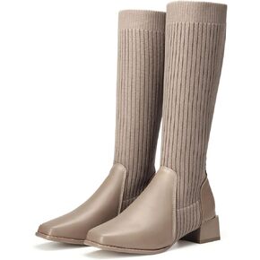 NEWBELLA Women‘s MOUSSE FIT Women Trendy Slip On High Boots