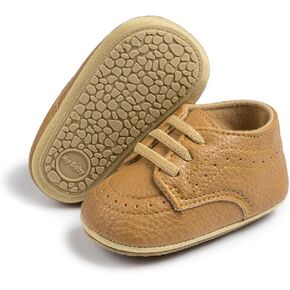 Baby Girls Boys Shoes High Top PU Leather Non-Slip Rubber Sole Sneaker Newborn Infant First Walking Toddler Crib Shoes