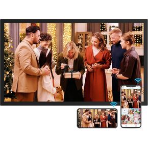 21.5"-WiFi-Picture-Frame Large Digital Photo Frame - 32GB, 1920x1080 IPS FHD 1080P, Auto Rotate, Share Photo Video via App Email, Wall Mounted, Free Cloud Storage, Gift for Grandparents Father Mother