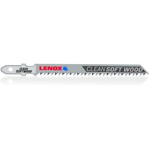 LENOX TOOLS 1990964 T-Shank Clean Wood Cutting Jig Saw Blade, 4" x 5/16" 10 TPI, 3 Pack