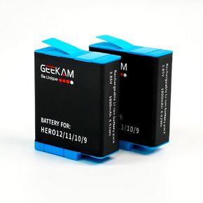 2-Pack Rechargeable Battery Compatible for GoPro Hero 9 10 11 12