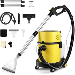 Wet Dry Shop Vac Carpet Cleaner, 6 Gallon Wet Dry Carpet Vacuum Cleaner, 5.5 Peak HP Shop Vac, 4 in 1 Portable Shop Vacuum for Home and Shop, For Cleaning Carpet, Floor, Upholstery, Gap, Car