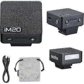 GODOX iM20 Mini Camera Flash, 440 Full-Power Flashes Mini iFlash Speedlite with Five-Level Adjustment, 3s Recycle Time,470mAh Li-ion Battery