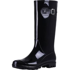 Asgard Women’s Tall Rain Boots Waterproof Knee High Rainboots Rubber Garden Wellies- Slim Calf