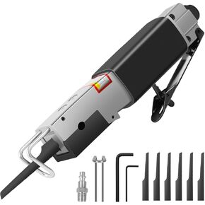 SHANTRA Air Body Saw Pneumatic Tool, Mini Reciprocating Saw for Metal, Lock Out Lever, Saber Saw with 6pcs 18T, 24T, 32T Saw Blades, 1/4'' Inlet Thread