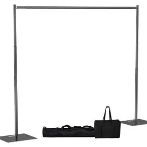 10x10ft Upgrade Pipe and Drape Backdrop Stand Kit Heavy Duty Backdrop Stand Adjustable Photo Background with Metal Base for Parties Wedding Video Studio Birthday Background Stand