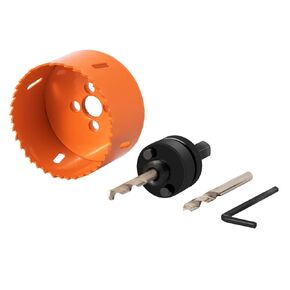 SUNGATOR 3-Inch Bi-Metal Hole Saw with Arbor and Spare Pilot Drill, Durable High Speed Steel (HSS) Hole Saw Kit. Fast Cut Clean and Precise Holes Through Metal, Wood, Plastic, Drywall
