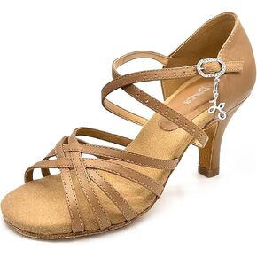 Lacey Schwimmer Ballroom Dance Shoes 3" Heel Open Toe, Cha cha