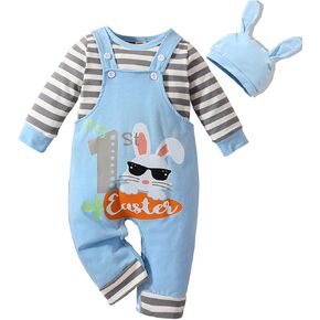 VINUOKER Baby Boy My 1st Easter Outfit 3pcs Easter Day Clothe Set Boy Easter Day outfits