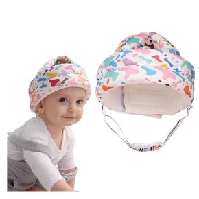 Baby Safety Helmet Infant Toddler Breathable & Adjustable Head Cushion Bumper Bonnet for Running Walking Crawling with Soft Knee Pads (Candy Colors)