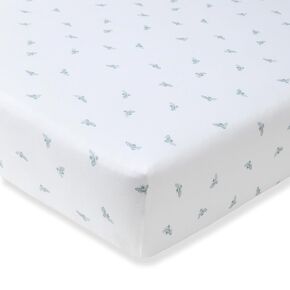 Burt's Bees Baby Essential Organic Cotton Fitted Crib Sheet, Breathable for Boy Girl Standard Crib & Toddler Mattresses