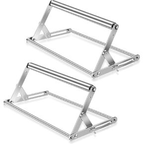 Zonon 2 Pcs Miter Saw Stand Adjustable Miter Saw Roller Stand Cutting Machine Support Frame Adjustable Height Table Saw Stand, Height Adjustable Range 0.98-5.71 Inch