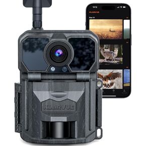 Ranger Cellular Trail Camera - Nationwide 4G LTE Built-in SIM - 32MP Photo & 2K QHD Video with No Glow Night Vision - Motion Activated IP65 Waterproof Game Camera with 16GB SD Card