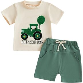 Toddler Baby Boy Summer Outfit Short Sleeve T Shirt Top Casual Shorts Set Infant Newborn Clothes 6 12 18 24 Month 2T