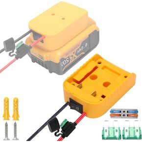 20v Battery Adapter for Dewalt with Switch Power Wheel Adapter for Dewalt 20V Battery Power Wheel 20v Battery Adapter for Dewalt 20V DCB182 DCB183 DCB200 DCB204 DCB205 Lithium Battery (1 Pack)