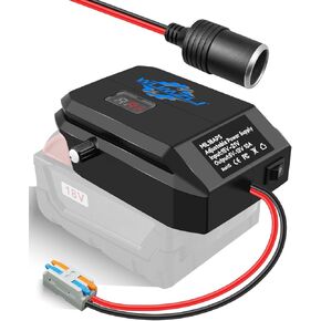 Step Down Converter Power Wheel Battery Adapter Fit for Milwaukee 18V to 12V, DC 12V Buck Converter Regulator for Automotive Tools Charging Travel Outdoor Adventures