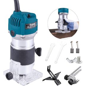 Router Tool, 110V 800W Compact Wood Router Tool for Woodworking, Electric Hand Trimmer