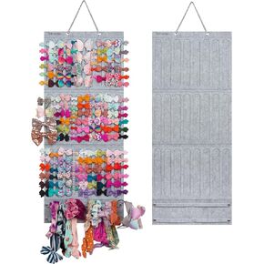 Hair Bow Holder Organizer For Girls Hanging Bow Holder For Girls Hair Accessories Storage Organizer For Headbands, Hair Clips, Hair Ties, Scrunchies (Without Hair Bows) (gray)