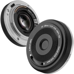Viltrox AF 28mm f4.5 FE Pancake Lens for Sony E Mount Cameras (a7, a7R, a7S, a7C, a9) – Ultra-Thin, Full Frame, Lightweight, Black
