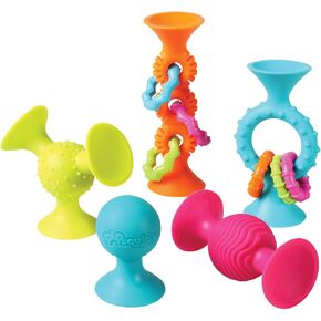 مجموعة Combo Toys pipsquigz الدهون -حلقات Pipsquigz ، 3 قشور من Squigz ، حافظة التخزين السحاب -ألعاب السيليكون الخالية من BPA للفتيات والفتيان in Kuwait
