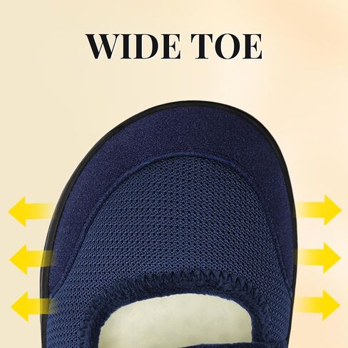 Rihero Womens Slippers Wide Width Diabetic Shoes Edema House Barefoot Walking Shoes Adjustable Indoor Outdoor Slippers in Kuwait
