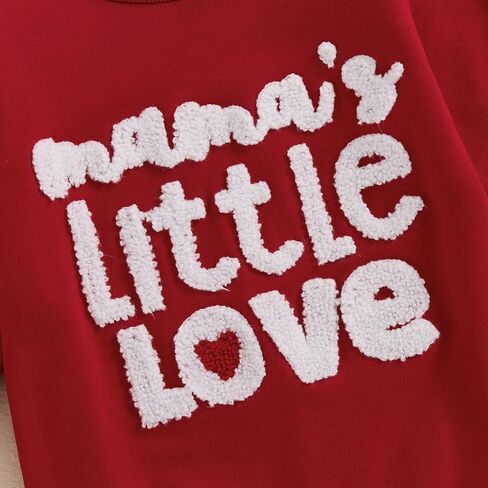 Newborn Baby Boy Girl Valentines Day Outfit Love Embroidery Romper Jumpsuit Long Sleeve Bodysuit One Piece Clothes in Saudi Arabia