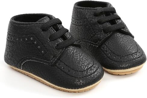 Baby Girls Boys Shoes High Top PU Leather Non-Slip Rubber Sole Sneaker Newborn Infant First Walking Toddler Crib Shoes in Saudi Arabia