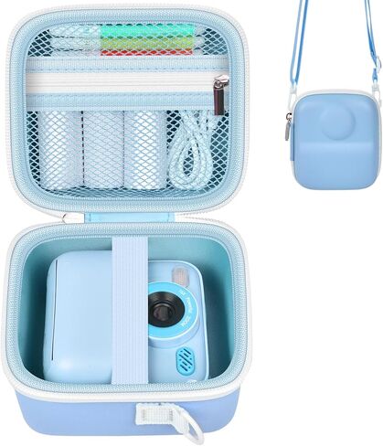 Boobowl Case Compatible with Masterbee/for Cimizi/for BOFIDAR, Kids Digital Video Camera Storage Holder as Christmas and Birthday Present for Print Papers, Colour Pen and Accessories (Bag Only)-Blue in Kuwait