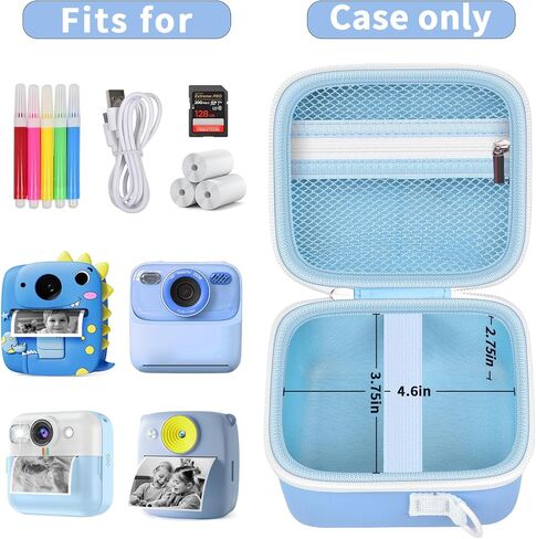 Boobowl Case Compatible with Masterbee/for Cimizi/for BOFIDAR, Kids Digital Video Camera Storage Holder as Christmas and Birthday Present for Print Papers, Colour Pen and Accessories (Bag Only)-Blue in Kuwait