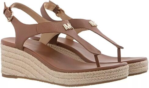 Michael Michael Kors Women's Black Laney Thong Wedge Sandal, 2.5" Heel in Kuwait