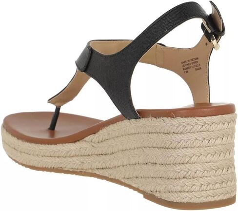 Michael Michael Kors Women's Black Laney Thong Wedge Sandal, 2.5" Heel in Saudi Arabia