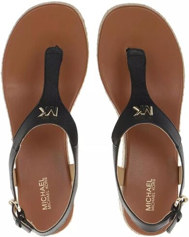 Michael Michael Kors Women's Black Laney Thong Wedge Sandal, 2.5" Heel in Saudi Arabia