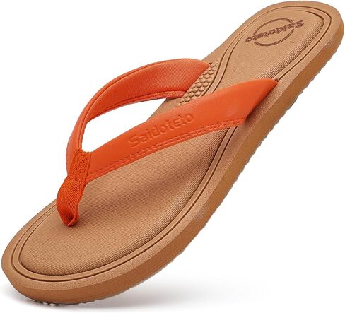 Saidoteto Women's Yoga Mat Flip Flops - Comfortable Lightweight Slip-On Sandals with Soft Thong Strap, Arch Support, and Quick-Drying, Water-Friendly Design for Summer & Beach in Kuwait