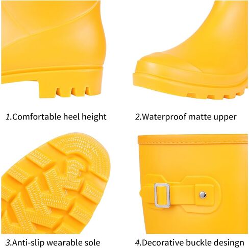 Asgard Women’s Tall Rain Boots Waterproof Knee High Rainboots Rubber Garden Wellies- Slim Calf in Kuwait