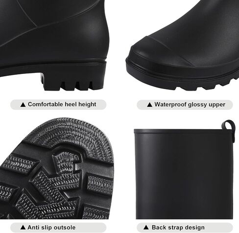 Asgard Women’s Tall Rain Boots Waterproof Knee High Rainboots Rubber Garden Wellies- Slim Calf in Kuwait